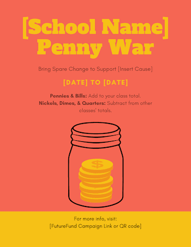 Minimalist Penny War Canva template